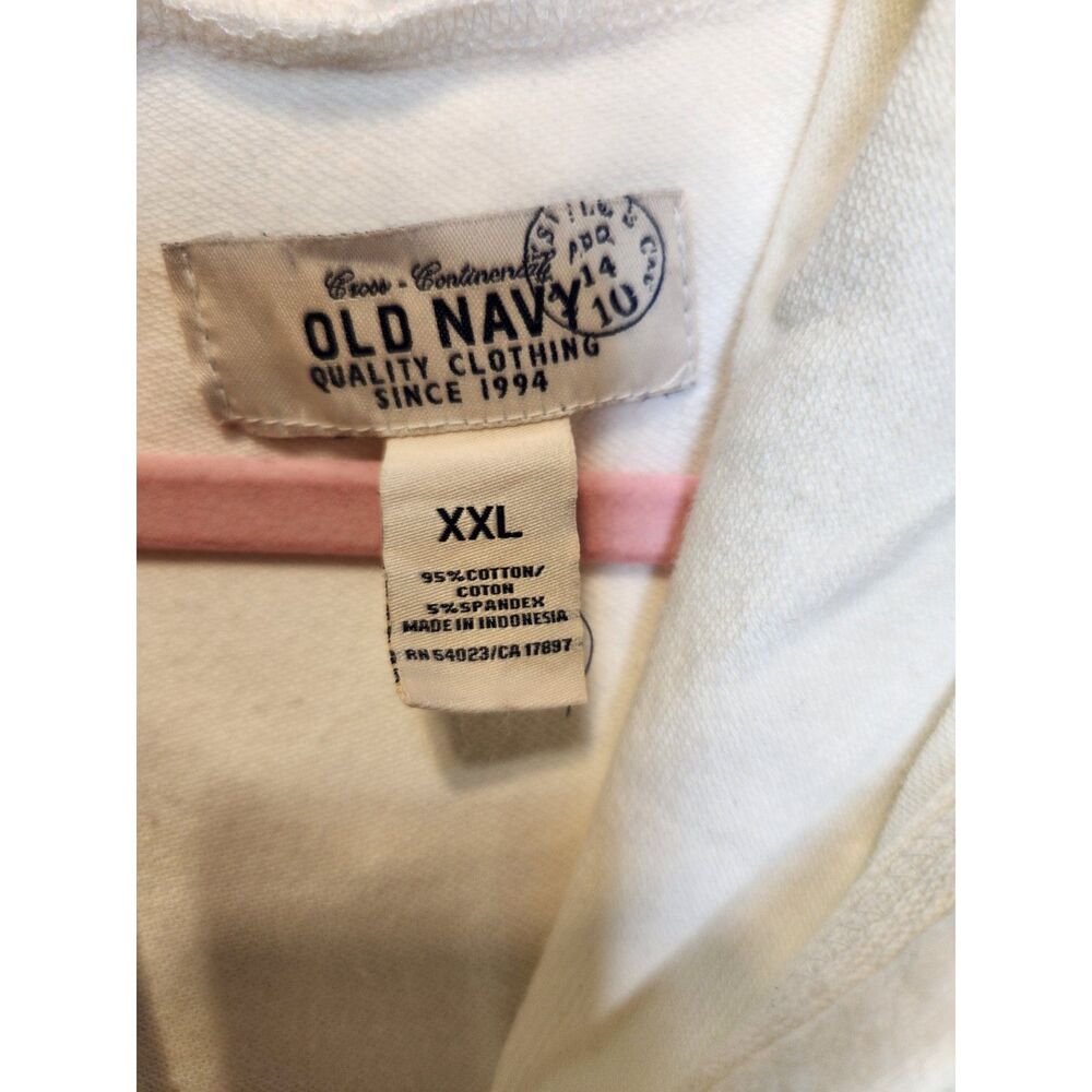 Old Navy White Hoodie Zippered Women's Size XXL - Picture 5 of 6